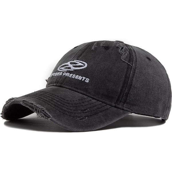 MęSka Czapka Bejsbolowa Vintage BawełNiana Haftowana Czapka Dla Kobiet Letnia Casualowa Sportowa Retro Czapki Z Daszkiem Modna Czapka Hip Hop Adjustable Czarny-image