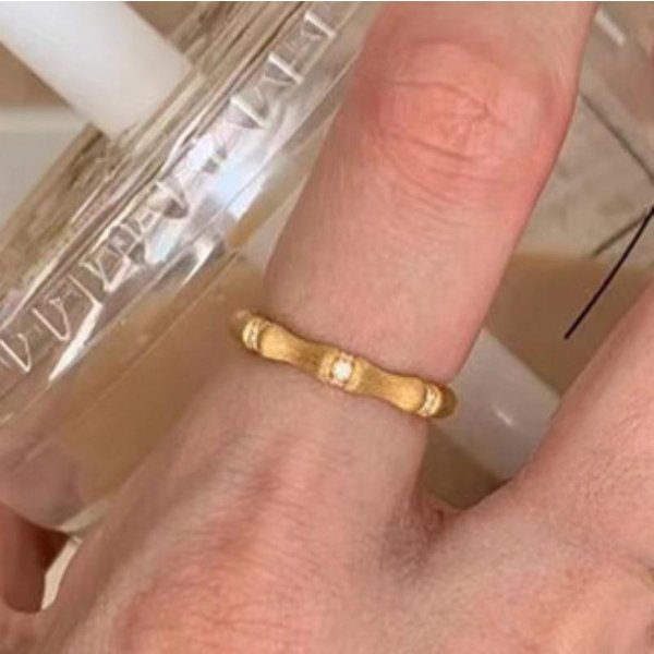 Anillo Liso De Diamantes Para Mujer, Con Un DiseñO De Lujo Ligero Y Nicho, Anillo VersáTil Para El Dedo ÍNdice, SensacióN De Alta Gama, Exquisita Abertura De Anillo Ajustable Resizable-image