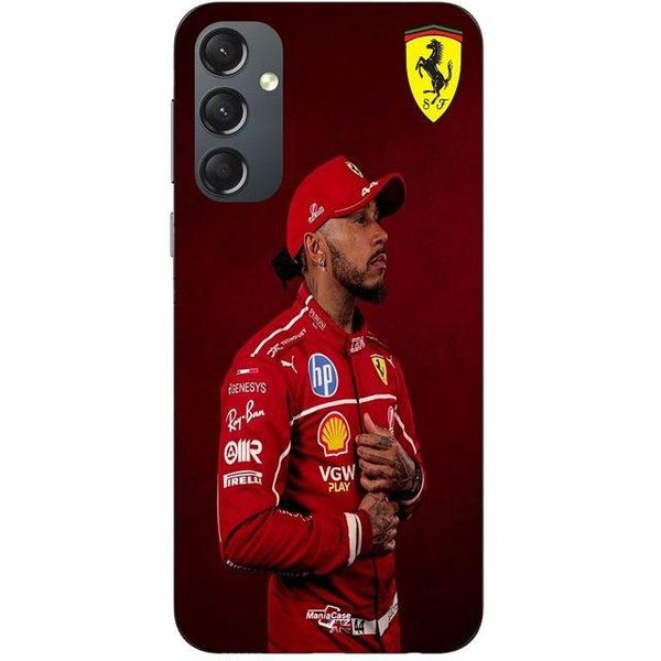 Etui Dla Samsung Galaxy S25 Fe Lewis Hamilton Oficjalna Tapeta Ferrari Maniacase Czarny-image
