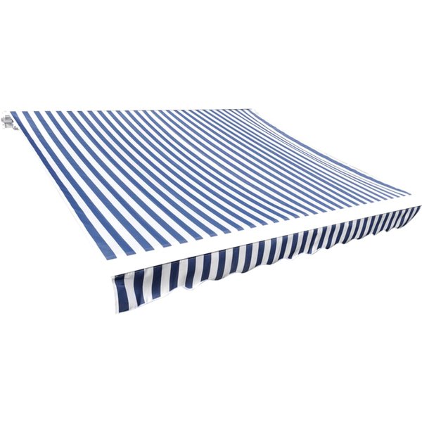 Vidaxl Tela Para Toldo, Azul Y Blanco, 3 X 2,5 M (Sin Marco)-image