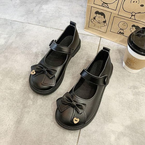 Zapatos PequeñOs De Cuero Femeninos Uniforme JK JaponéS Estilo Universitario Retro Lolita Zapatos Mary Jane OtoñO Coreanos PequeñOs Zapatos De Cuero PU 36-image