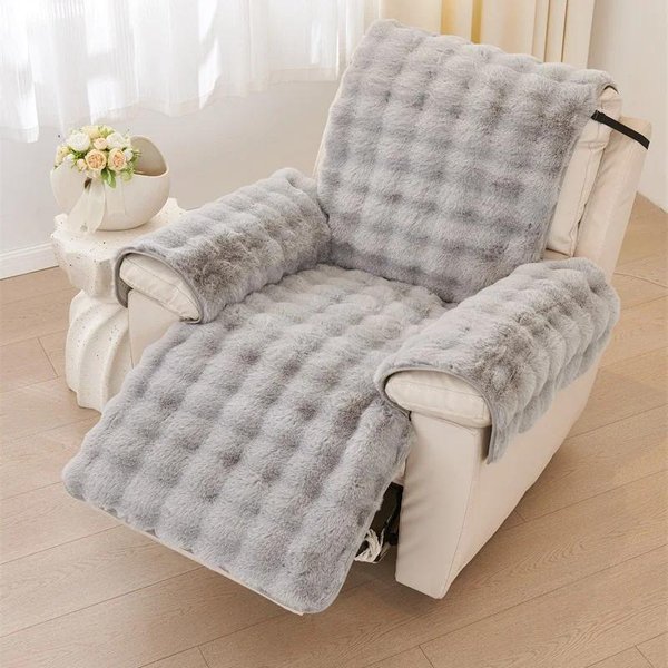 Funda SillóN Reclinable Peluche Conejo 1 Plaza Antideslizante Funda Sofá Individual Suave CáLida Relajante 1 Seater Sofa Cover-image