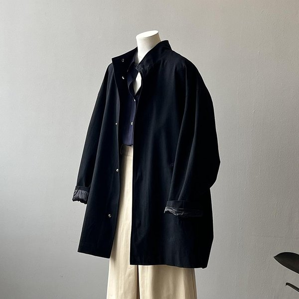 Chaqueta Larga Rompevientos Para Mujer Primavera OtoñO Invierno Moda Casual Con Capucha Cremallera Ajustada Holgada Gabardina Ropa Exterior L-image