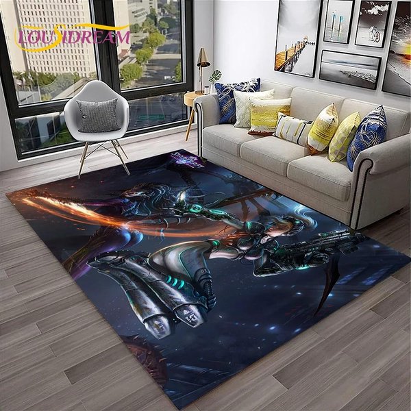 Alfombra Retro 3D Gamer De Starcraft Para Hogar Sala De Estar Dormitorio Sofá Felpudo DecoracióN, Alfombra Para Zona De Juegos Infantil Alfombrilla Antideslizante Para Suelo 70X100Cm-image