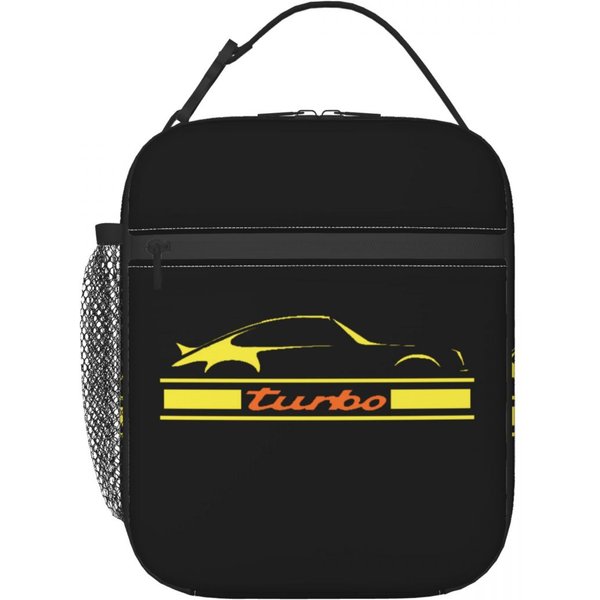 Turbo 911 Izolowana Torba Na Lunch Dla Kobiet Dzieci PrzenośNe Pojemniki Na ŻYwność Termiczny Lunchbox Torba One Size Black-image