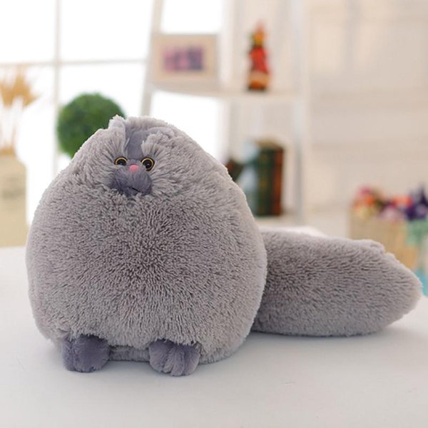 Gatos Peludos Gordos De 30 Cm/50 Cm Juguete De Peluche Gato Persa SúPer Suave Juguetes Para NiñOs Animal De Peluche Lindo MuñEcos De Peluche Regalo Para Novia 30Cm Gray-image
