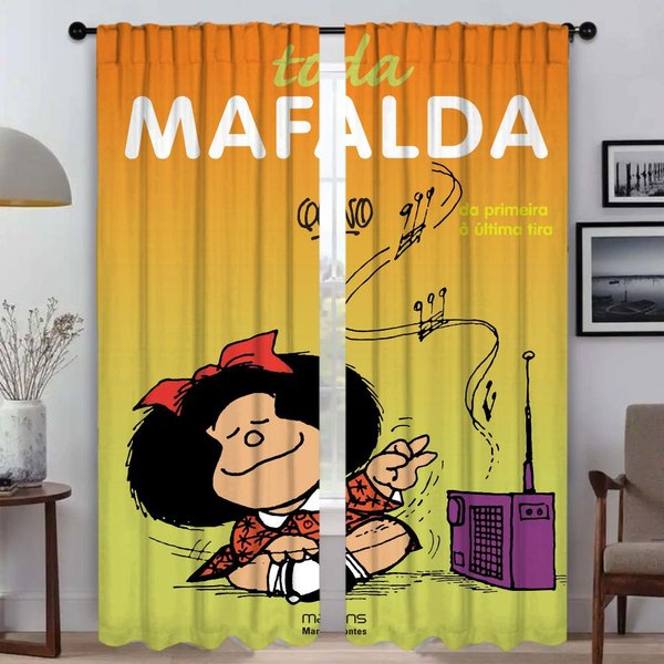 Cortinas Elegantes Mafaldas Para HabitacióN 2 Piezas Cortina Blackout Para HabitacióN 2 Paneles Cortinas Para El Hogar Interior Tul Para Dormitorio Sala W50Xh70Cmx2Pcs-Cl-image