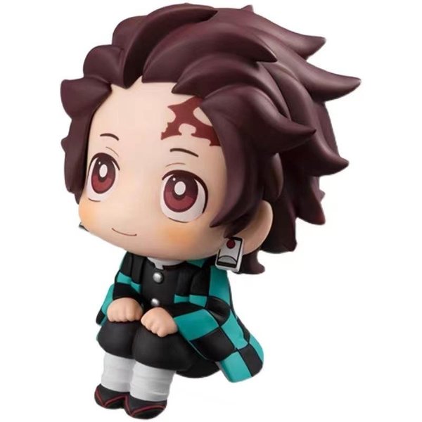 Anime Demon Slayer Kimetsu No Yaiba Figurka Kamado Tanjirou Figurka Akcji Agatsuma Zenitsu Nezuko Wojownik Model PVC Zabawka Prezent Beige-image
