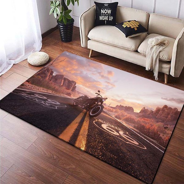 15 RozmiaróW WzóR Znaku Route 66,Mother Road, Dywan Obszarowy, Dywan Do Domu Salon Sypialnia Sofa Wycieraczka Dekoracyjna, Mata PodłOgowa AntypośLizgowa 40X60Cm (16X24In) Gray-image