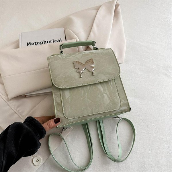 DiseñO De Mochila Bolso De Nicho Para Mujer Nueva Moda Personalidad Y Hermoso Mochila Simple Estilo Universitario Gray-image