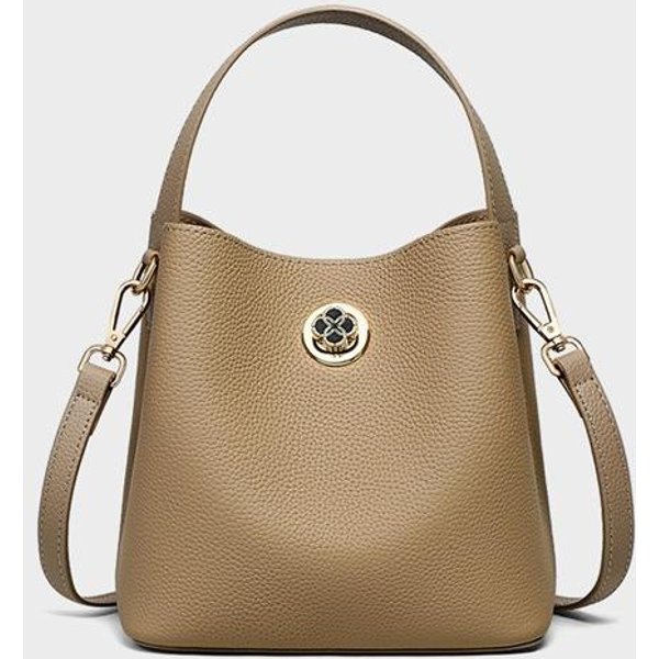 Torba Wiadro SkóRzana Listonoszka Damska Torby Tote Atmosferyczna Jednoramienna Torba Mamy Beige-image