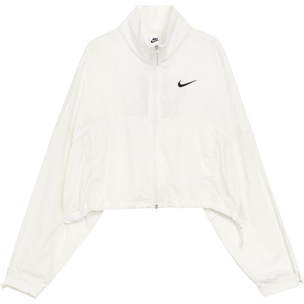 Kurtka Damska Nike Sportswear Tkana Z Nadrukiem Logo Ze StóJką Zapinana Na Zamek OddychająCa Z KróTkim RęKawem BiałA HM4629133 S-image