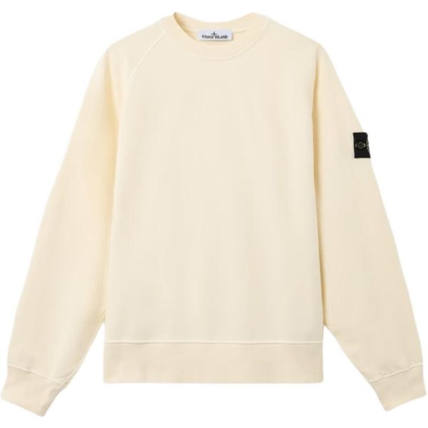 Sudadera De Cuello Redondo Oversize CóModa Con Insignia De BrúJula Stone Island Para Hombre L2S156100008S0051V0093 S White-image