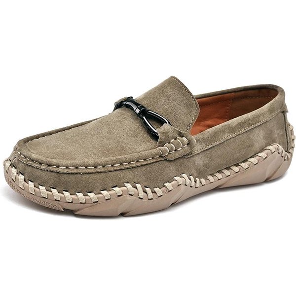 Mokasyny Buty MęSkie Wiosna Klasyczne Wygodne MężCzyzna PłAskie Mokasyny Modne Buty MężCzyzna Wsuwane Buty ŻEglarskie Dla MężCzyzn Buty Codzienne 47 Khaki-image