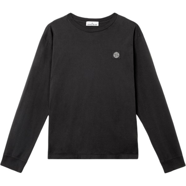 Stone Island Koszulka Z DłUgim RęKawem I OkrąGłYm Dekoltem Z Logo MęSkie GóRy K2S152100028S0013-V0029 L Black-image
