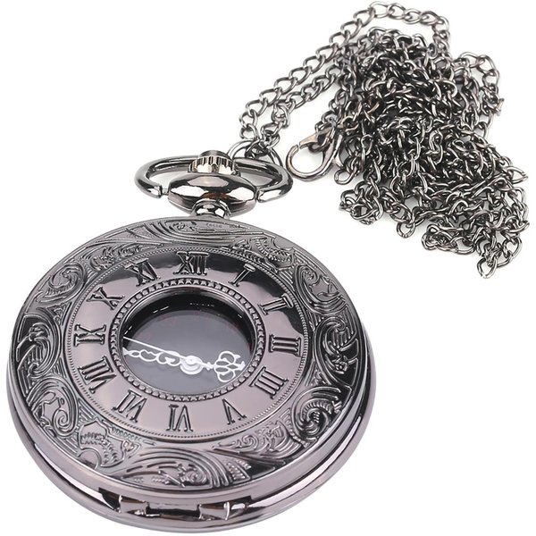 Reloj De Bolsillo AnalóGico CláSico De Cuarzo De AleacióN Colgante Con Cadena-image