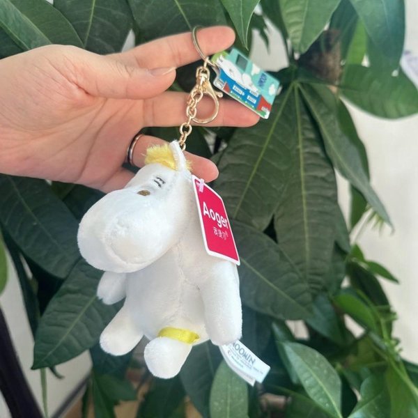 12 Cm Nuevo Kawaii Anime Serie Moomins Peluche Llavero Personaje De Dibujos Animados Creatividad Exquisito Lindo Peluche Juguete Regalo De CumpleañOs 12Cm White-image