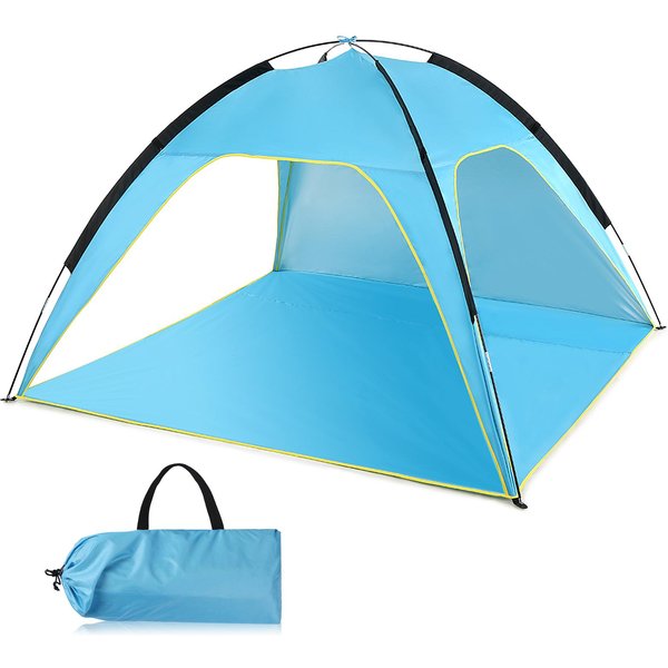 Tienda De Playa Ligera, Toldo Para Sombra, Refugio Solar Uv, Tienda De CampañA Para Pesca Azul-image