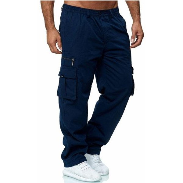 Pantalones Cargo Para Hombre, Pantalones TáCticos Militares Informales Con MúLtiples Bolsillos, Prendas De Vestir Para Hombre, Pantalones Sueltos Rectos, Pantalones Largos De Talla Grande XXL-image