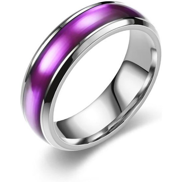 Anillos De Acero Inoxidable Esmaltado Con Goteo De Color Moda Para Hombres Mujeres Coreanos Coloridos Anillos De Pareja De Titanio Alianza De Boda JoyeríA Regalo 13 Gray-image