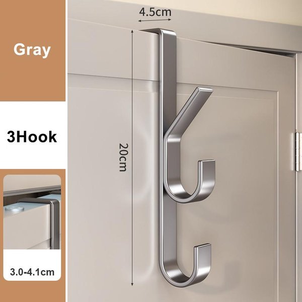 Gancho Para Colgar En La Puerta, De Metal, Tipo Perforador, Para Colgar En La Parte Posterior De La Puerta, Para Sombreros, Abrigos, Bolsos, Accesorios De BañO-image
