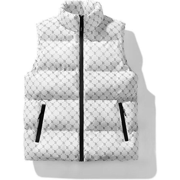 Chaleco Para Hombre OtoñO E Invierno Chaleco Popular Ropa De Hombre Marca De Moda Chaqueta Chaleco CáLido M Blanco-image