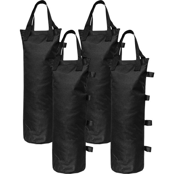 4 Uds. Bolsas De Peso De Arena Pesas De Piernas Para Tienda De CampañA Con Dosel Emergente Sombrillas Bolsa De Pies Ponderados Para Paraguas Negro-image