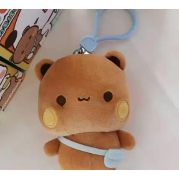 Nuevos Colgantes De Peluche Panda Bubu Y Yier MuñEcos Lindo Oso Panda De Dibujos Animados Llavero Colgante Para Mochila Regalos Para Parejas Gray-image