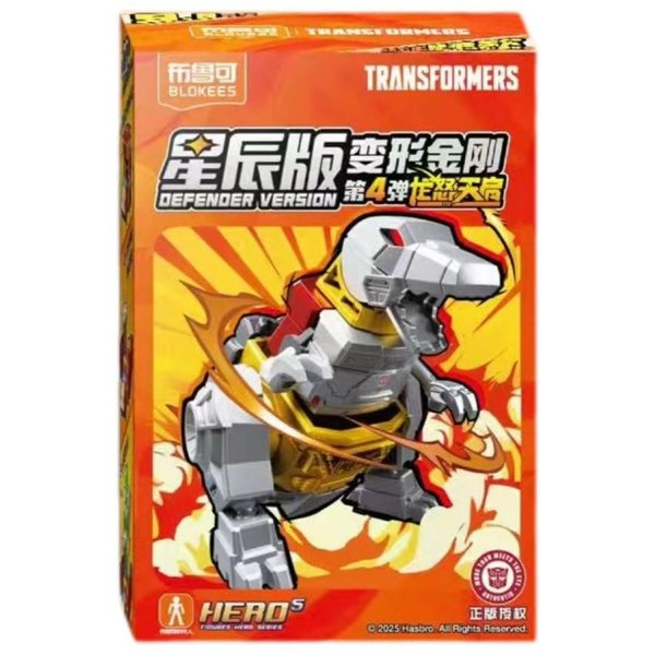 Blokees Transformers Wersja ObrońCy Figurka Grimlock Dinoboty Starscream Optimus Prime Robot Transformowalny Kolekcja Zabawka Orange-image