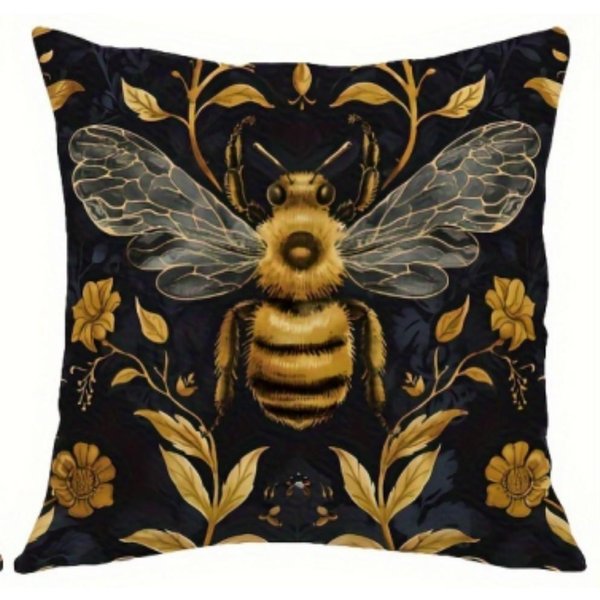 Vikama DecoracióN Del Hogar Funda De Almohada Estampado MíStico De Abeja Vintage Funda Decorativa Para CojíN De Dormitorio Sala De Estar Sofá 30X30Cm-image