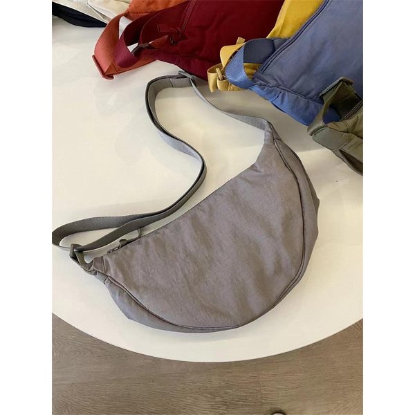 Bolso Bandolera, Bolso De Hombro Para Mujer, Bolso De Estudiante, Bolso Casual, Bolso Deportivo, Bolso De Lona De Verano, Bolso Dumpling Gray-image