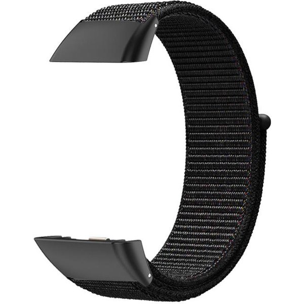 Nylonowa Bransoletka Pasek Do Huawei Band 6 6 Pro Correa Akcesoria Do Smartwatcha Pasek Zamienny OddychająCy Sportowy Pasek Do Honor Band 6 For Honor Band 6 Czarny-image
