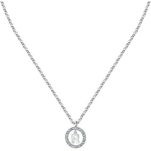 Collar De Acero La Petite Story Letra R Con Cristal Transparente LPS10ASF22 Para Mujer White-image