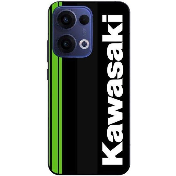 Coque De TéLéPhone - Maniacase - Oppo Reno 13 5G - Silicone - Souple - Kawasaki Floride Moto Marseille Logo Negro-image