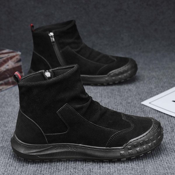Botas Martin De CañA Alta Zapatos De Hombre Para OtoñO Nuevo Zapatos Transpirables De Ropa De Trabajo Para Hombre Modernos Y VersáTiles Antideslizantes Casuales Zapatos De ProteccióN Laboral 41-image