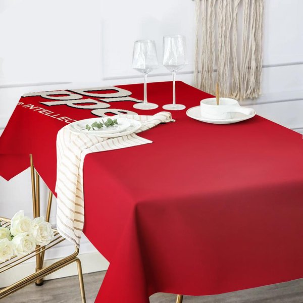 Manteles De PoliéSter Decorativos Lavables Resistentes A Manchas Mesa D-Dr Pepper Para Mesa De Comedor Fiestas Y Bodas 90X140Cm-image