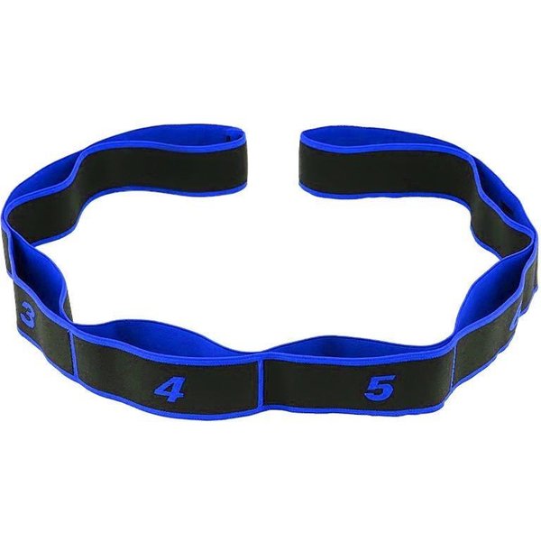 Correa De TraccióN Para Yoga, CinturóN EláStico De LáTex Y PoliéSter, Banda De Estiramiento Para Baile Latino, Bandas De Resistencia Para Ejercicios De Yoga, Pilates, Gimnasio Y Fitness Azul-image