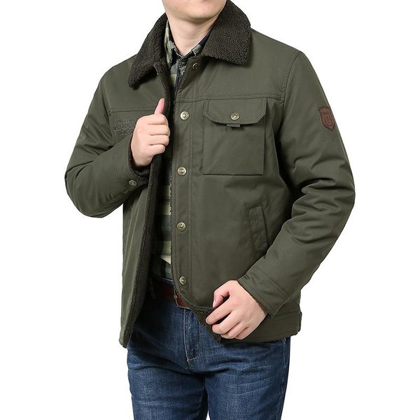 Nueva Chaqueta De Terciopelo De Invierno Para Hombre Abrigo De AlgodóN Para Hombre Chaqueta Gruesa De Terciopelo De Cordero Holgada Para Hombre 6XL Gray-image
