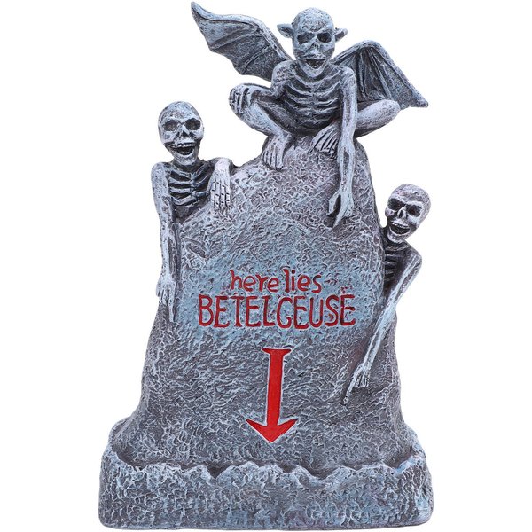 DecoracióN De LáPida De Mesa Resina Iluminada Espeluznante Miniatura Fantasma CráNeo Cementerio LáPida Gray-image