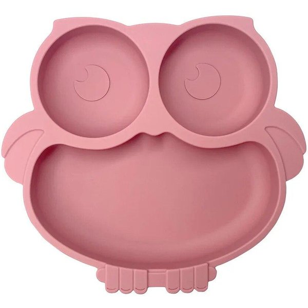 Platos Con Ventosa Para NiñOs Con Forma De BúHo, Sin Bpa, De Silicona, Para Comer A BebéS PequeñOs, Cuenco Con Ventosa Para Entrenamiento De AlimentacióN De BebéS-image
