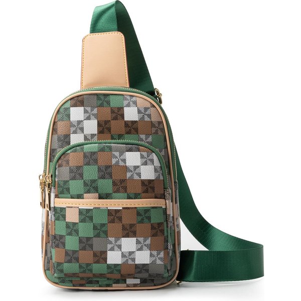 Bolso Pechero De Moda Estampado Diario Europeo Y Americano Nuevo Bolso Cruzado De Gran Capacidad VersáTil Y Sencillo Black-image