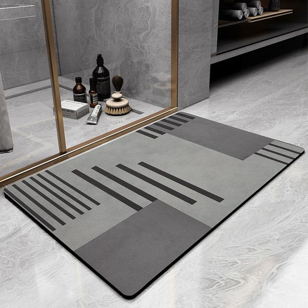Alfombrilla De BañO De Diatomeas, Antideslizante, Para Puerta De Inodoro, De Secado RáPido, Absorbente 50*80CM-image
