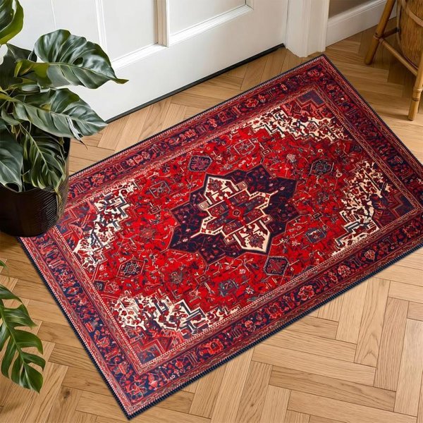 Vintage Mata Powitalna Z Kotem, AntypośLizgowa, Odporna Na ZużYcie Mata Na Drzwi WejśCiowe, Dywanik Do Przedpokoju, Na ZewnąTrz, Do Dekoracji Domu 40X60Cm 16X24Inch-image