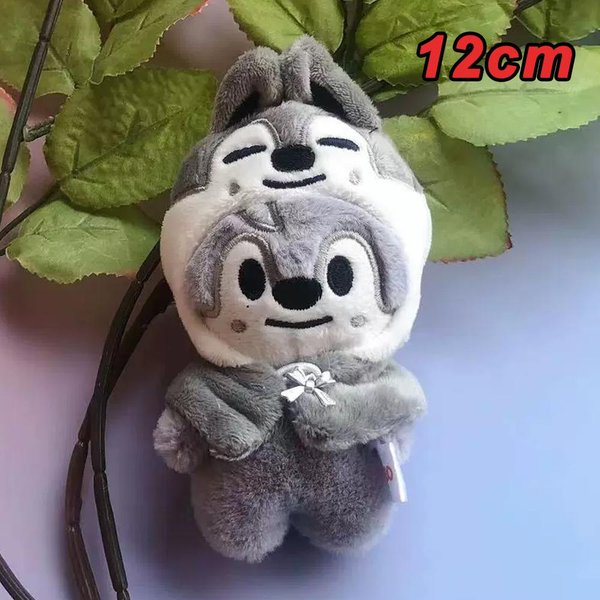 *23-50Cm Pluszowa Zabawka Wolfchan Kawaii KreskóWka Pluszowe ZwierząTko Pluszak Lalka DużY Rozmiar Stray Kids Pluszowa Poduszka Do Spania Prezent Brown-image