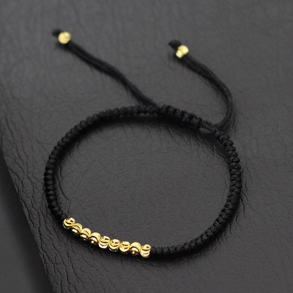 Pulsera CláSica Negra De Hilo Para Hombres Mujeres Hecha A Mano Trenzada Ajustable Pulsera Con Colgante JoyeríA De Amistad Regalos Para Amante Pulsera Adjustable-image