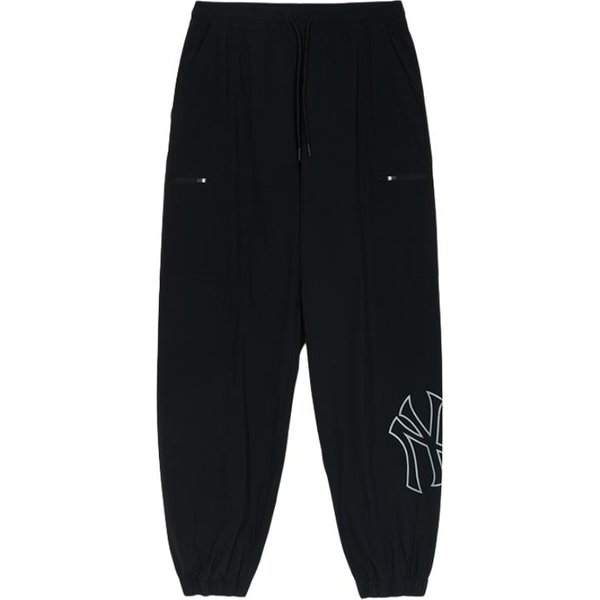 MLB New York Yankees ChłOdząCe DużE Logo Tkane ŚCiąGacze Casualowe Spodnie Unisex Spodnie Czarne 3AWPB0353-50BKS M-image
