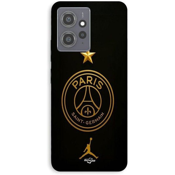 Etui Na Telefon - Maniacase - Xiaomi Redmi Note 12 4G - Silikonowe - MięKkie - ZłOte Logo PSG Gwiazda Mistrza ZłOty-image