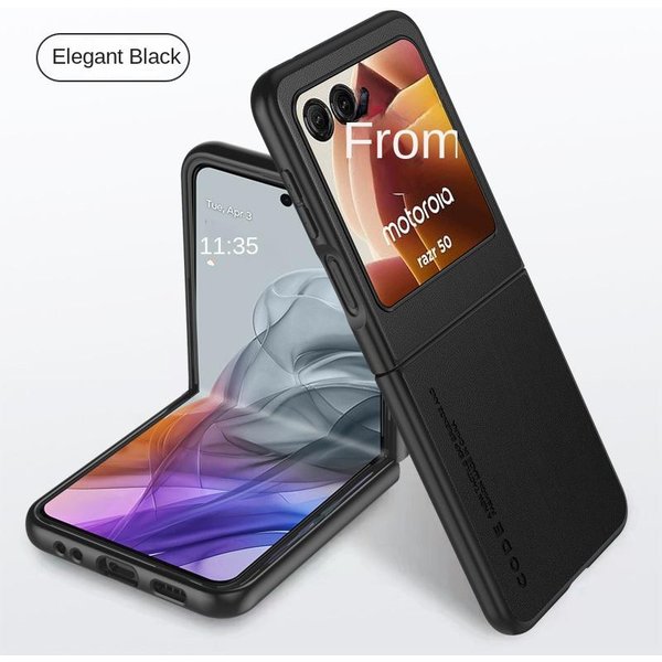 Luksusowe Etui Premium Ze SkóRy Dla Motorola Razr 50 Ultra Moto Razr50 50Ultra Razr40 WstrząSoodporne Twarde Plastikowe Etui Na Telefon Moto Razr 50 Ultra-image