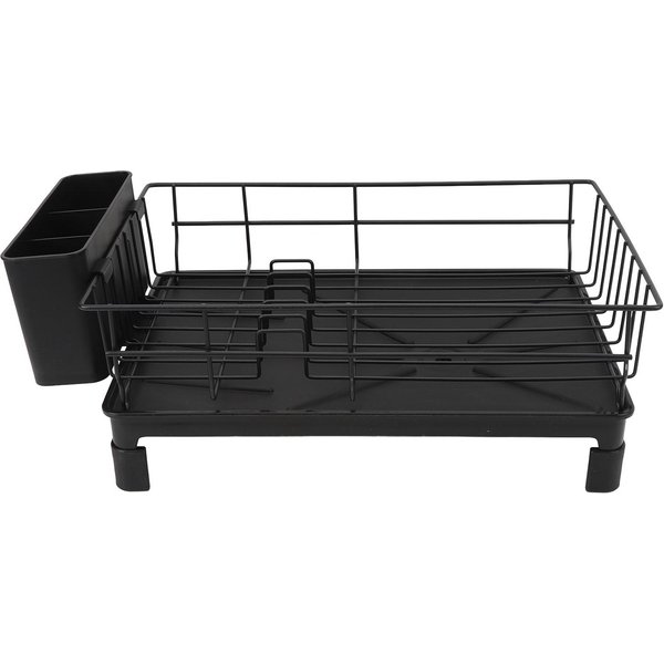Escurridor De Platos De Acero Al Carbono Con Soporte Para Utensilios Para Encimera De Cocina Fregadero Cucharas-image