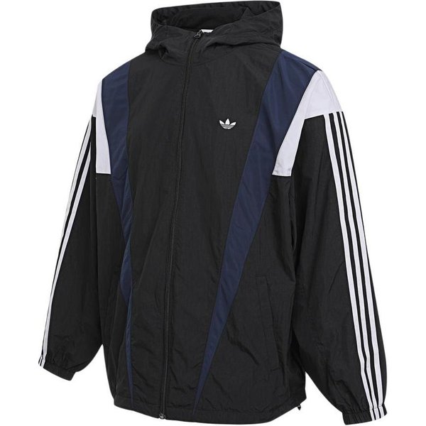 Adidas Originals Chaqueta Con Capucha Y Mangas Largas Ac M Wb Logo De Marca Tres Rayas Deporte Fitness Chaquetas Para Hombre KS3552 2XL White-image
